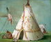 Cabane des vingt-cinq peaux de buffle - George Catlin — vy av konstverket