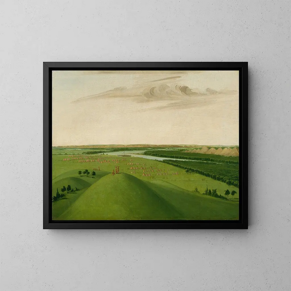 Fort Union, vid mynningen av Yellowstone-floden, 2000 mil ovanför Saint-Louis - George Catlin — inramlat konstverk på väggen