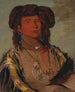 Hawnjetah, ledare med ett horn från Miniconjou-stammen - George Catlin — vy av konstverket