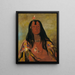 Hco-A-Hco-A-Hcotes-Min Pas de cornes sur la tête un brave - George Catlin — inramlat konstverk på väggen