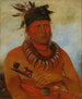 Hwchekesgga Den som dödar ledaren för Osages stam - George Catlin — vy av konstverket