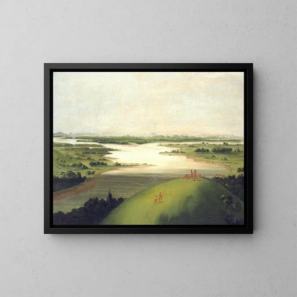 Bouche du fleuve Platte, 900 miles ovanför Saint-Louis - George Catlin — inramlat konstverk på väggen