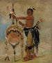 Pash-ee-pa-h Petit Chef Poignardant un Vénérable Chef Sauk - George Catlin — vy av konstverket