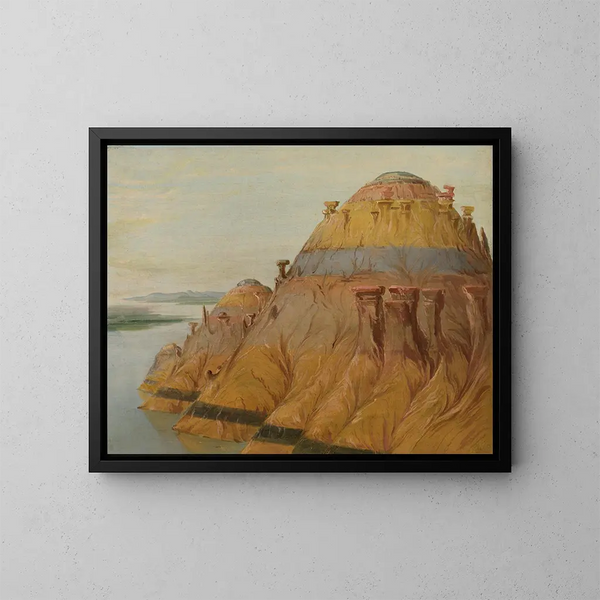 pittoreska lerkustlinjer 1700 miles ovanför Saint-Louis - George Catlin — inramlat konstverk på väggen