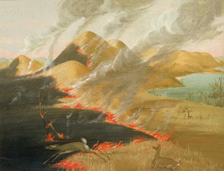 George Catlin - Prairie Bluffs Burning.webp
