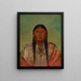 Ru-Ton-Wee-Me Pigeon sur l'aile - George Catlin — inramlat konstverk på väggen