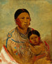 Ru-Ton-Ye-Wee-Ma, den duvliknande kvinnan från White Cloud - George Catlin — vy av konstverket