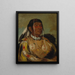 Shacpay, den sjätte ledaren för Ojibwés från prärien (Tvist om fall) - George Catlin — inramlat konstverk på väggen