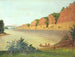 Côté sud de l'île Buffalo montrant des baies de buffle au premier plan - George Catlin — vy av konstverket