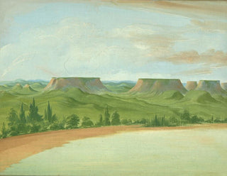 George Catlin - Square Hills 1200 Miles Above St Louis.webp