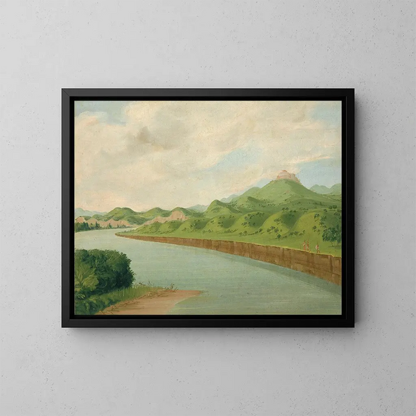 La tour à 1100 miles au-dessus de Saint-Louis - George Catlin — inramlat konstverk på väggen