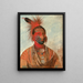 Washkamonya Fast Dancer dans Guerrier - George Catlin — inramlat konstverk på väggen
