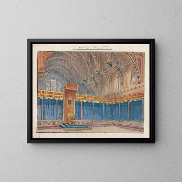 Dekor för framställningen av Richard II av Charles Kean vid Princess's Theatre den 12 mars 1857, akt 4, scen 2 - George Cressal Ellis — inramlat konstverk på väggen
