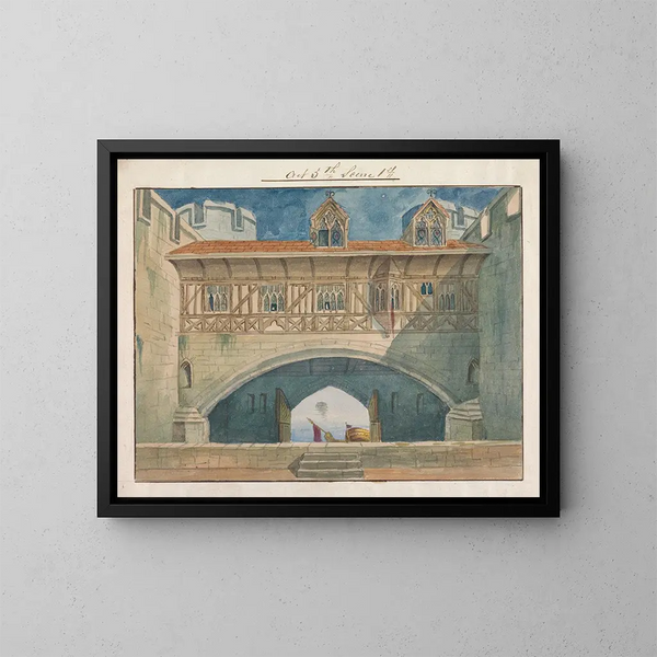 för framställningen av Richard II av Charles Kean på Princess's Theatre den 12 mars 1857, akt 5, scen 1 - George Cressal Ellis — inramlat konstverk på väggen