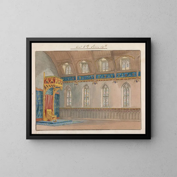 för framställningen av Richard II av Charles Kean på Princess's Theatre den 12 mars 1857, akt 5, scen 4 - George Cressal Ellis — inramlat konstverk på väggen