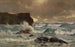 En stormig hav vid Moeraki - George Edmund Butler — vy av konstverket