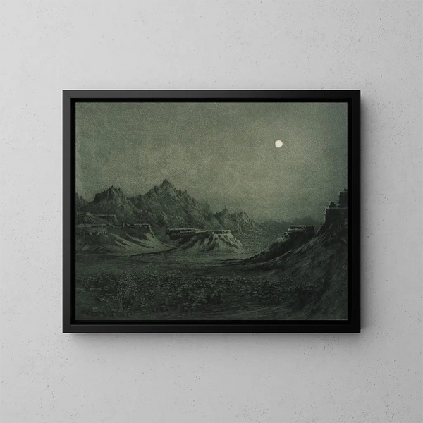Natt i Arizona - George Elbert Burr — inramlat konstverk på väggen