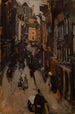 En livlig dag i Kalverstraat i Amsterdam - George Hendrik Breitner — vy av konstverket