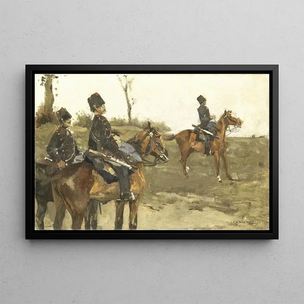 Hussards - George Hendrik Breitner — inramlat konstverk på väggen