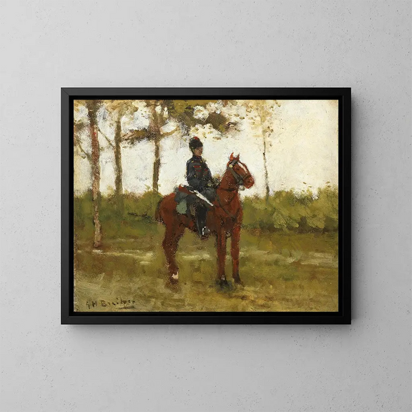 Huzar - George Hendrik Breitner — inramlat konstverk på väggen