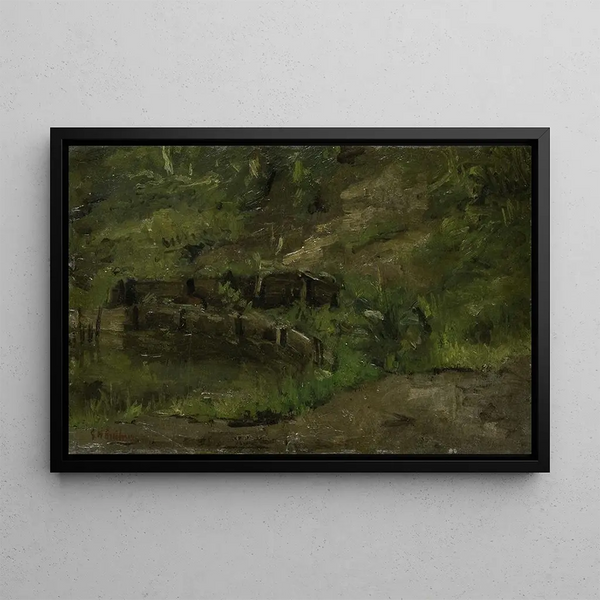 Landskapsbild av äng - George Hendrik Breitner — inramlat konstverk på väggen