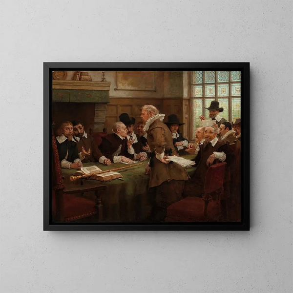 Les Covenants - George Henry Boughton — inramlat konstverk på väggen