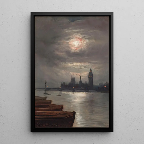 George Hyde Pownall - The Moonlit River.webp