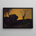 Kväll i Medfield, Massachusetts - George Inness — inramlat konstverk på väggen