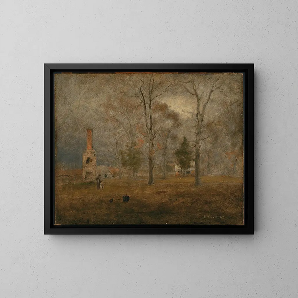 Jour gris à Goochland - George Inness — inramlat konstverk på väggen
