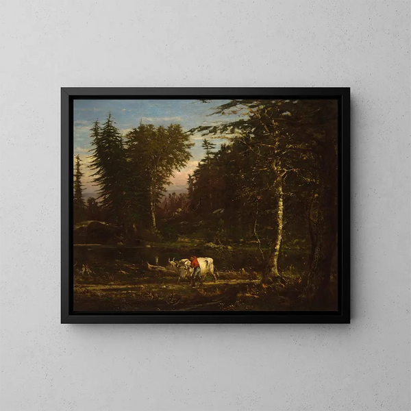 i Adirondacks - George Inness — inramlat konstverk på väggen