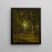 Landskapsbild med jägare - George Inness — inramlat konstverk på väggen