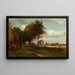 Landskapsbild med boskap - George Inness — inramlat konstverk på väggen