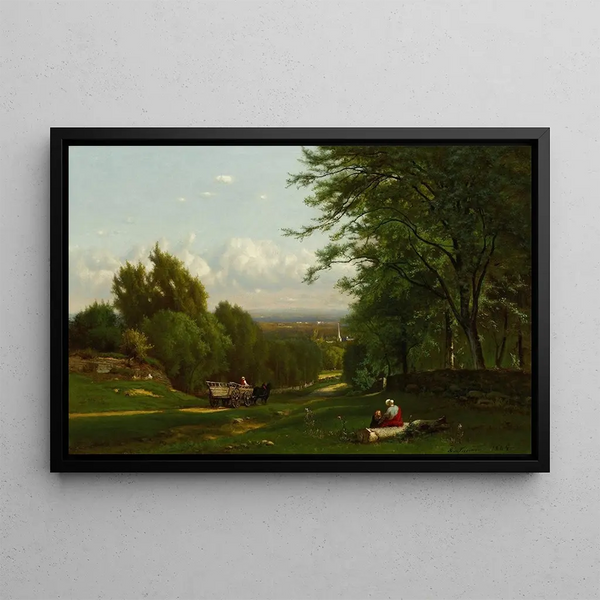 nära Leeds, New York - George Inness — inramlat konstverk på väggen