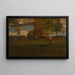 nära byn i oktober - George Inness — inramlat konstverk på väggen