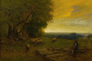 George Inness - Shepherd And Flock At Sunset.webp