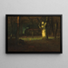 Solnedgång i skogen - George Inness — inramlat konstverk på väggen