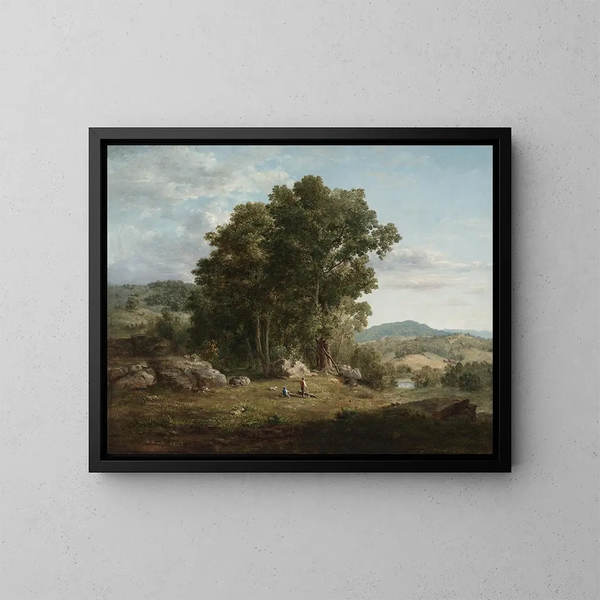 Le Bûcheron - George Inness — inramlat konstverk på väggen