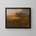 Eftermiddag i guld - George Inness Jr — inramlat konstverk på väggen