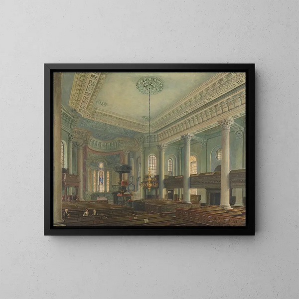 kyrkan Saint-Paul i Deptford - George Johann Scharf — inramlat konstverk på väggen