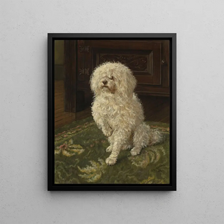 George L Harrison - Poodle on a Green Carpet.webp