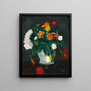 George Leslie Hunter - Flowers in a Vase and Apple.webp