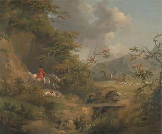 George Morland - Foxhunting in Hilly Country.webp