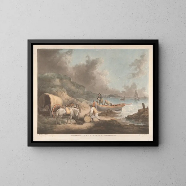 Kontorsmugglare - George Morland — inramlat konstverk på väggen