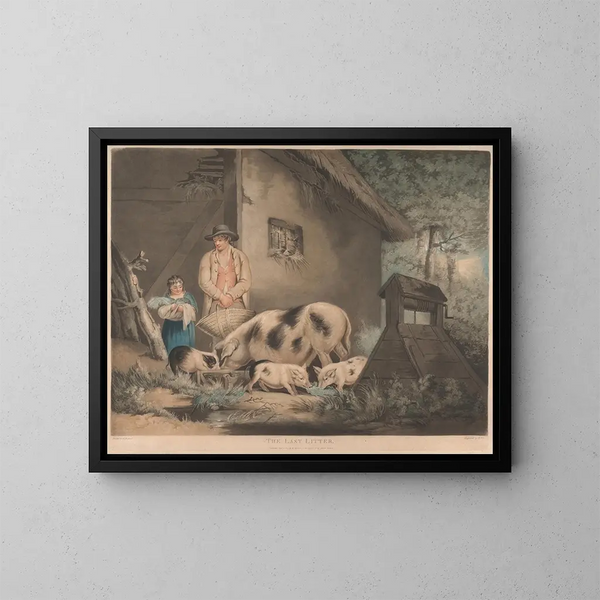 La dernière portée - George Morland — inramlat konstverk på väggen
