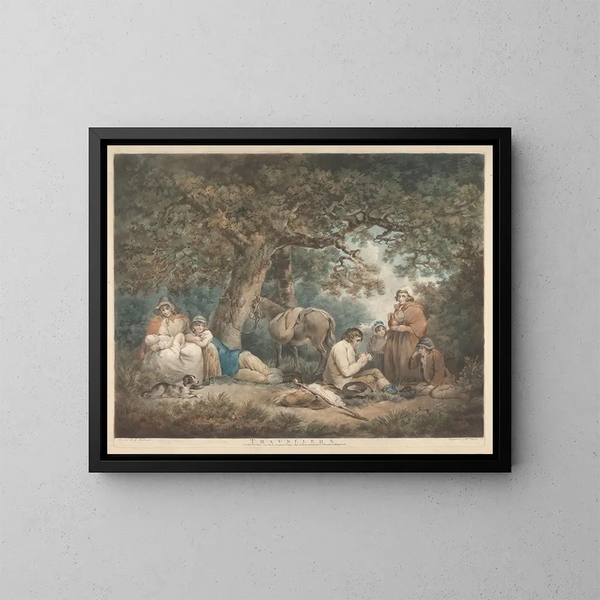 Voyageurs - George Morland — inramlat konstverk på väggen