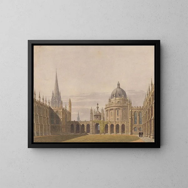 Le quadrilatère d'All Souls à Oxford - George Pyne — inramlat konstverk på väggen
