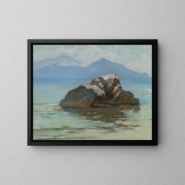 La péninsule de Sorrente depuis Capri - George Randolph Barse — inramlat konstverk på väggen