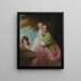 Dorothy Stables porträttgrupp från 1753-1832 med hennes döttrar Harriet 1774-1827 och Maria 1775-1821 i en skogsscen - George Romney — inramlat konstverk på väggen
