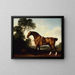 en kastanjebrun jakthäst - George Stubbs — inramlat konstverk på väggen