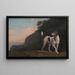Foxhound - George Stubbs — inramlat konstverk på väggen